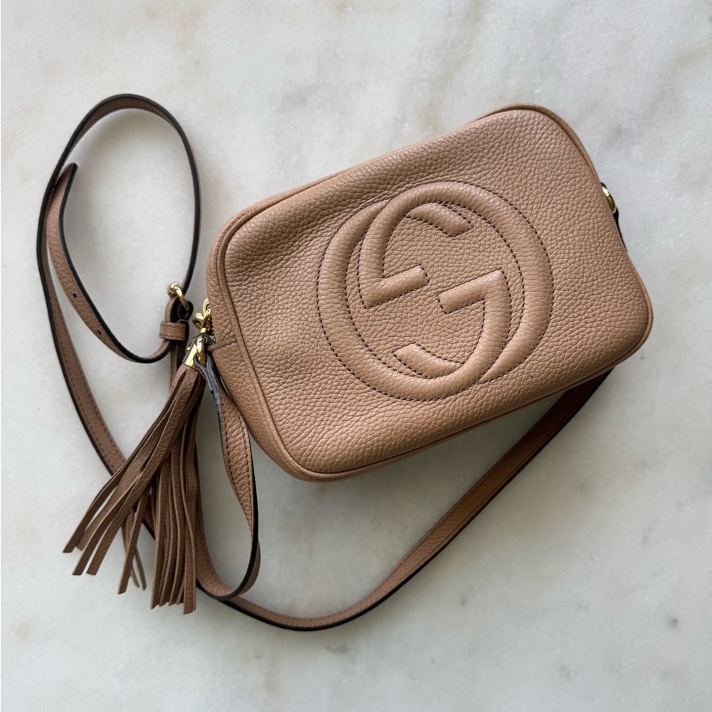 Gucci Tan Leather Crossbody Bag